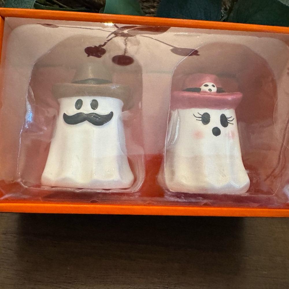 Cowboy Cowgirl Ghost Salt and Pepper Shakers